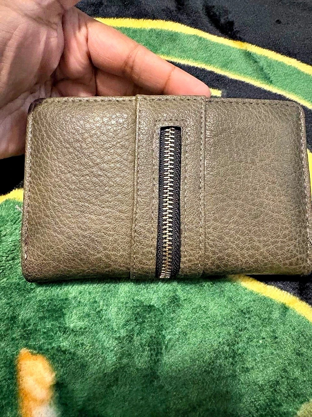 Olive Zip-Around Wallet - Picture 3 of 8